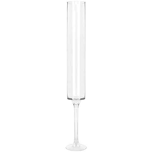 Jarron Cristal Transparente C/Pie