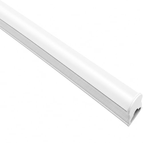 Image of LightingWill 2FT LED T5 Integrated Fixture, 10W 3500K Warm White, Linkable Utility LED Shop Light with Built-in ON /Off Switch, Under Cabinet Lighting, 1 Pack