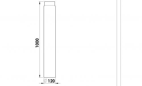 Kachelpijp bocht 45° - met inspectieluik - 2mm dikwandig staal - 150mm