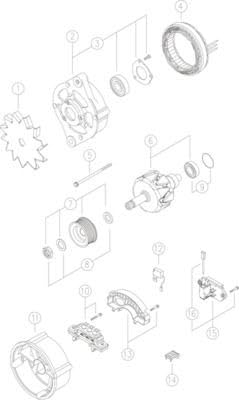 Alternateur Mahle MG 18 pour réparer le circuit de charge