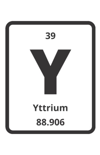 Periodic Table of Elements Symbols - 39 Yttrium: A series of designs featuring all the chemical elements know to man. Gift for chemistry, science students, geeks and nerds.