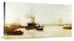 36 in. The Pool of London Art Print - William Lionel Wyllie