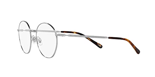 Polo Ralph Lauren Mens Ph1217 Round Prescription Eyewear Frames, Brushed Silver/Demo Lens, 52 Mm #TOP2
