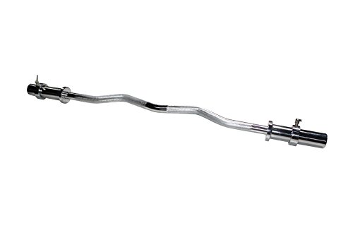 Ader Gym Olympic 47-Inch EZ Curl Bar With Collars OZ-47S