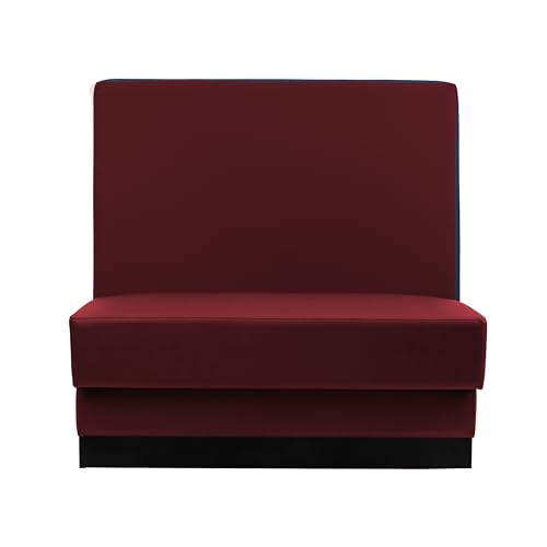 Image of FDP Pro Series Double-Sided Restaurant Booth - Burgundy, 15427-BY