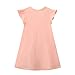 Toddler Girls Easter Spring Dress Pink Rabbit Cotton Casual Ruffle Short Sleeve Summer Bunny Playwear Clothes 4T