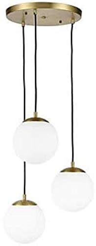 HongLianRiven Hängende Deckenleuchte aus transparentem Glas, Kronleuchter...