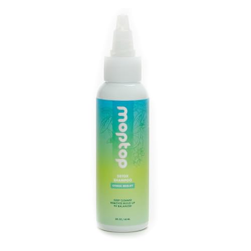 MopTop Detox Shampoo – Scalp Clarifying Shampoo for Build Up, Hard Water, Dirt & Oil, Sulfate & Paraben Free Hair Care for All Hair Types – Thin, Straight, Wavy, Curly & Coily (Citrus Medley, 2oz)