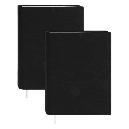 GLOBLELAND 2 Pcs Black Elastic Cloth Book Covers with Ribbon 9x11 Washable Book Protective Cover Up to 10x12.5 Adjustable Sleeve Paperback Protector for Notebook Bible Planner Hardcover
