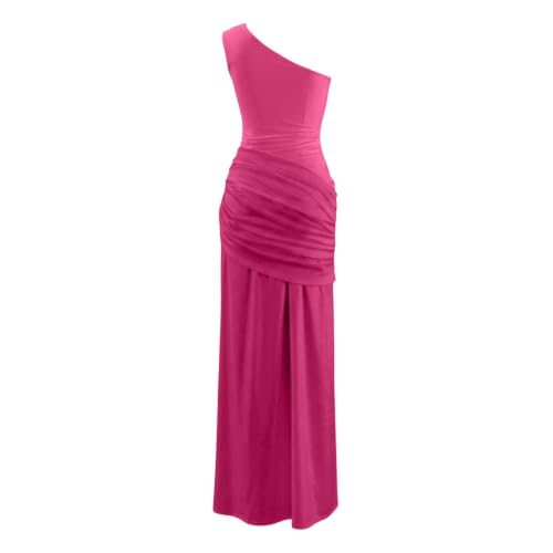 Robe de soirée longue asymétrique et chic pour invité de mariage
