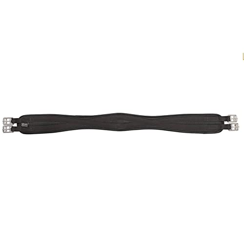 ANTI-CHAFE CONTOUR GIRTH HORSE TACK SADDLE STRAP [BLACK] [48]