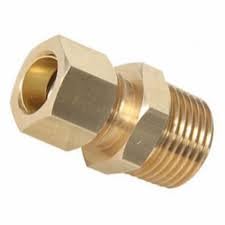Brass olive connector assembly of 1/8" inch tube OD x 1/4" inch BSPT Male thread - 4 Nos