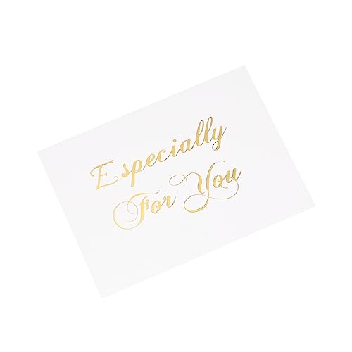 KICHOUSE 50piezas Mini Tarjetas De Agradecimiento Doradas Para Bodas y Fiestas Invitaciones y Cartas Especialmente Para Ti