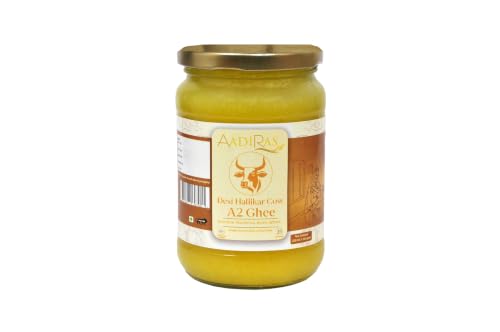 Image of Aadiras A2 Hallikar Desi Cow Ghee I Bilona Curd-Churned Method | Pure, Danedar and Aromatic | Grass Fed and Non GMO | Easy to Digest | Lab Tested | Glass Jar - 250ml