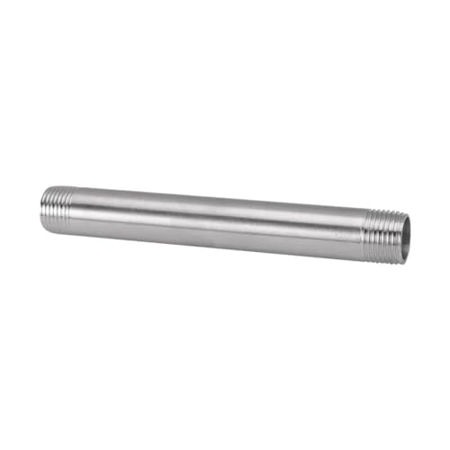 Accesorio de tubería rosca macho BSP de acero inoxidable 304 con boquilla de 150mm y 2 pulgadas