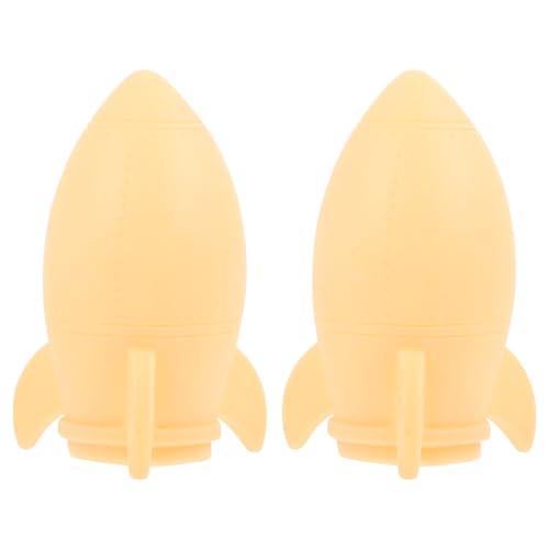 MERRYHAPY Pack de 2 Luces Nocturnas Diseño de Cohete, Batería Operada, Luz Cálida para Habitaciones Infantiles y Alimentación Nocturna