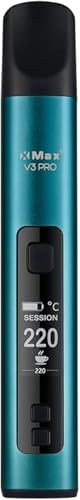 Xmax V3 Pro Dry Herb Vaporizer Kit - Herbs Concentrate & Oil Isolated Air Path Removable Battery Aluminium Body USB-C - Four Colours (Blue)