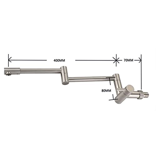 Grifo de llenado ollas de cocina montaje en pared acero inoxidable 304 un solo orificio 7