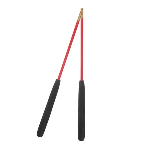 IMIKEYA Palo de Diábolo Profesional 44,5 Cm Mango Antideslizante, Varilla Sólida de Fibra de Vidrio y Cabeza de Cobre, Diseño Orificio para Cuerda, Adecuado para Malabarismos y Fitness