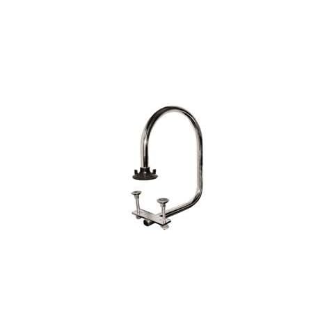 Royal Industries Chrome, Single Arm Bar Service Rail, 17" Tall, Silver Cover