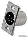 NEUTRIK NEUTRIK - XLR Audio Connector, 6 Contacts, Plug, Panel Mount, Silver Plated Contacts, Metal Body, P Series