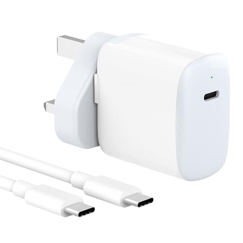 30W USB C Charger Compatible witch MacBook air 13 12 inch iPad Pro 13 12.9 11 inch 2024 2023 2022 2021 2020 2019 M4 M2 M1 iPad Air 5 4 Mini 6 iPad 10 iPhone 15 Pixel 8 7 2M/6.6FT USB-C Cable
