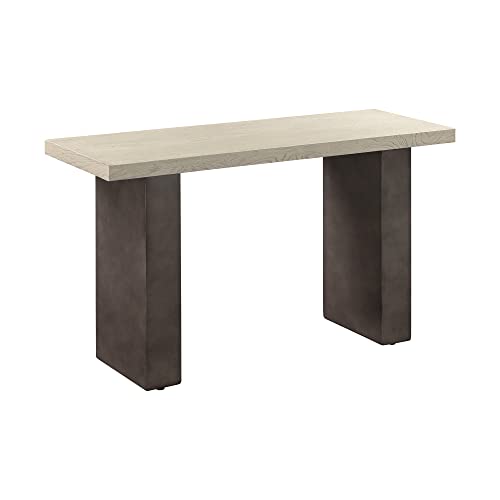 Armen Living Abbey Modern Console Table, 18 x 30 x 52, Concrete and Grey Oak Armen Living Abbey Modern Console Table, 18 x 30 x 52, Concrete and Grey Oak