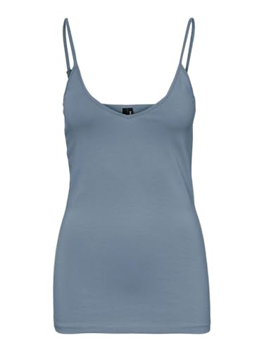 VERO MODA Damen VMMAXI My Soft V Singlet GA 4PACK, 2X Lightest Sky, Hedge Green, Citadel, XXL – Ansicht 9