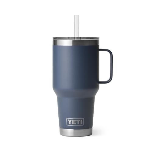 YETI Rambler 35 oz Straw Mug, Vacuum Insulated, Stainless Steel, Navy