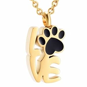 Bijoux commémoratifs patte de chien chat pour garder ses cendres