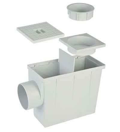 Pozzetto Per Pluviale In Polipropilene. Scarico Laterale Ø 10. Dimensioni: Cm.30,5X13,3Xh.21,2.