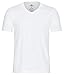 Produktbild Burgweber Herren Business Unterhemd 4er Pack Weiss V-Ausschnitt Kurzarm extra Langer Rücken Stretch (95% Baumwolle, 5% Elasthan) T-Shirt Shirt Slimfit XXL weiß