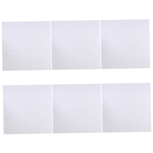 Paneles acústicos absorbentes de sonido ibasenice 6 piezas, autoadhesivos, para aislamiento acústico, paneles para pared, decorativos para dormitorio y oficina, material de fieltro blanco, fácil de instalar miniatura 1