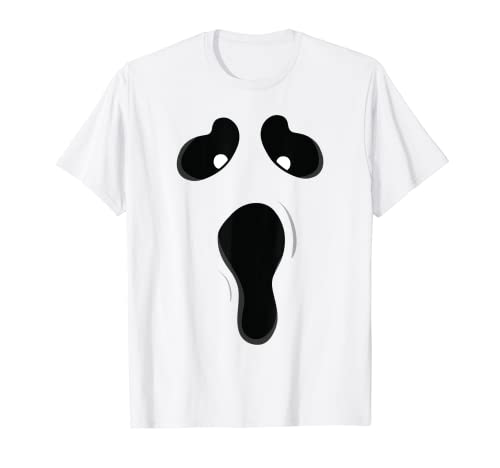 Camiseta de cara fantasma Fantasmas de Halloween Disfraz de cara fantasma Camiseta