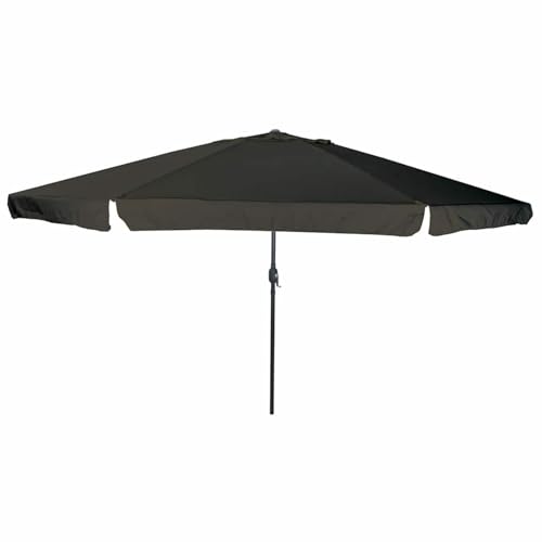 Tidyard Gartenparasol Ø395x245 cm Schwarz, Gartenschirm Marktschirm Kurbelschirm für Garten Gastronomie Pool42003642