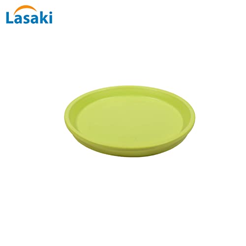 Image of Lasaki Round Ceramic Trays (Plates Saucers) for Pots, planters, Flower, Succulent(Set of 2,Mint,3.5 inch) R3.5(Plants not Included)