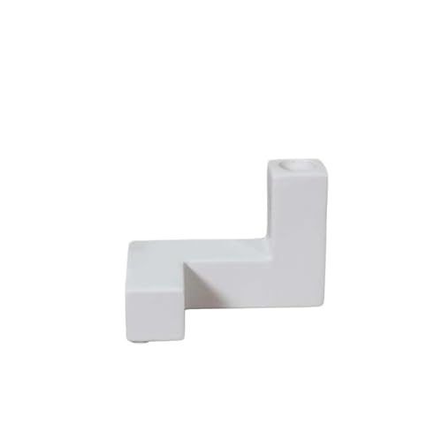 Ceramic candlestick, Candlestick Holder Ceramic Geometric Multicolor Living Room Decoration Ornament(White 1)