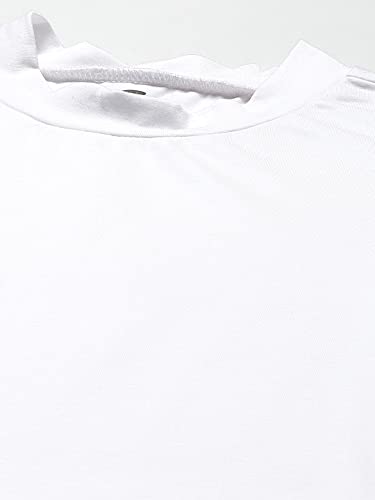 Image of Women Solid Super Soft streachable Cotton Lycra Blended Crop Top (M, White)