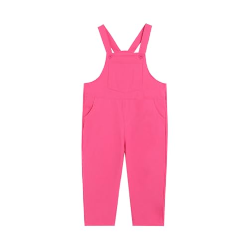 Mono ajustable casual de niña con bolsillos cómodos y pantalones largos para vestir a diario