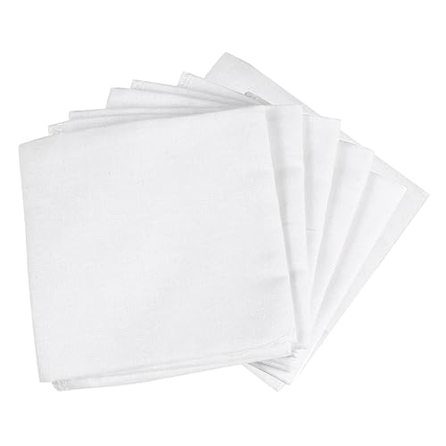OKUMEYR 6pcs Reusable Cheesecloth Cotton Fabric for Straining Bean Curd Yogurt and Juice Versatile Cloth for Food Poaching Crafting and Wine Making