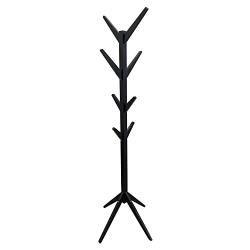 HOME DECO FACTORY HD6191 Arbre Noir 178cm Mobilier Meuble Portemanteau Portant Vetements, Bois-MDF