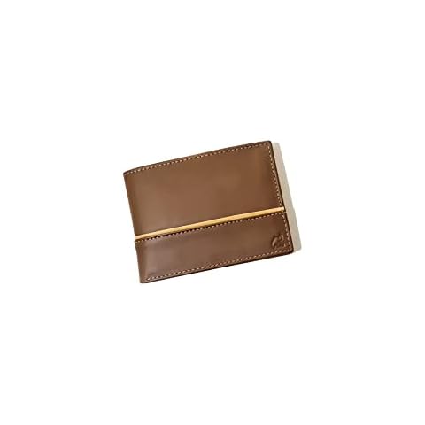 ROVUSTO Cartera Hombre Cuero Marron Cover