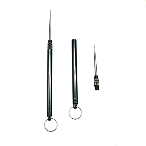 Oucuo Cigar Puncher Stainless Steel Creative Portable Cigar Draw Enhancer Cigar Punch Cigar Accessories Tool Travel Mini Nubber(Black) #TOP3