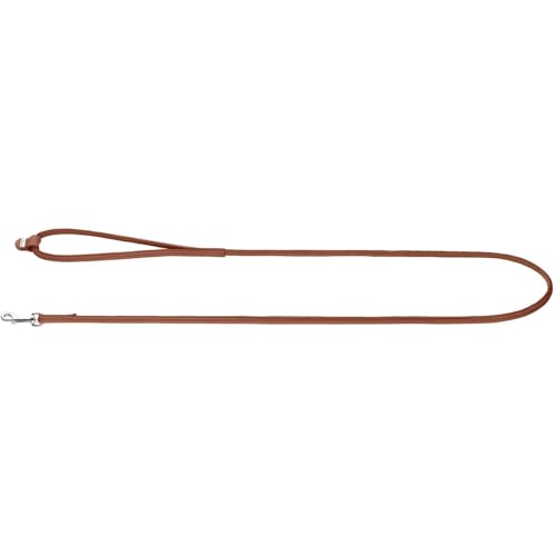 Hunter Hundeführleine SOHO Round MINI, Farbe: Cognac, Rindsleder, mit Handschlaufe, weich & geschmeidig...