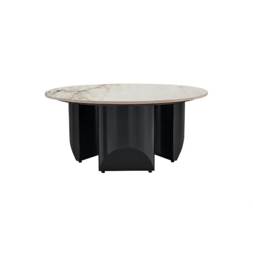 Image of Wakefit Center Table | 1 Yr Warranty | Coffee Table for Living Room Wooden, Tea Table for Living Room Wooden, Sofa Table, Free Installation from Brand, Modern Multi-Functional & Wobble-Free(Kopi)