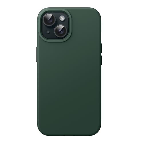 JETech Silicone Cover Case for iPhone 15 6.1-Inch, Silky-Soft Touch Full-Body Protective Phone Case, Shockproof Cover (Midnight Green)
