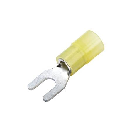 12-10 Gauge Nylon Insulated #10 Plain Spade Terminal Connectors (100 Pack)