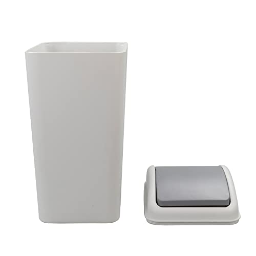 Poubelle avec couvercle vert petit modèle bac à déchets plastique portable - 7