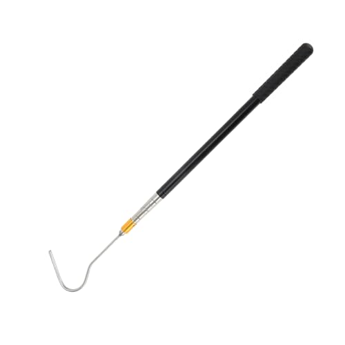 Image of 52 inch Snake Hook, Retractable Snake Catcher, Snake Stick, Snake Grabber Tool, Reaching Tool for Rattlesnakes Python Copperhead Removal Catching, Black