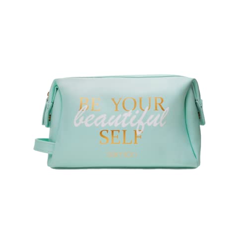 samion Borsa per cosmetici, impermeabile, con chiusura lampo e tasca interna, Blu